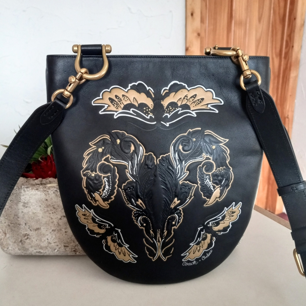 Coach X Chelsea Champlain Bonnie Cashin Sling Bag W/Tatoo #36851 - Picture 5 of 16